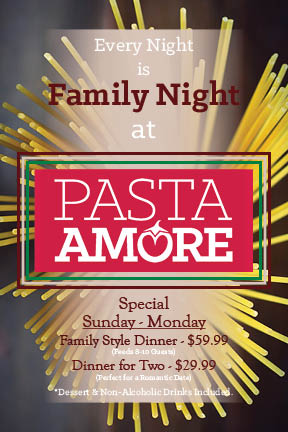 Pasta Amore Table Tent